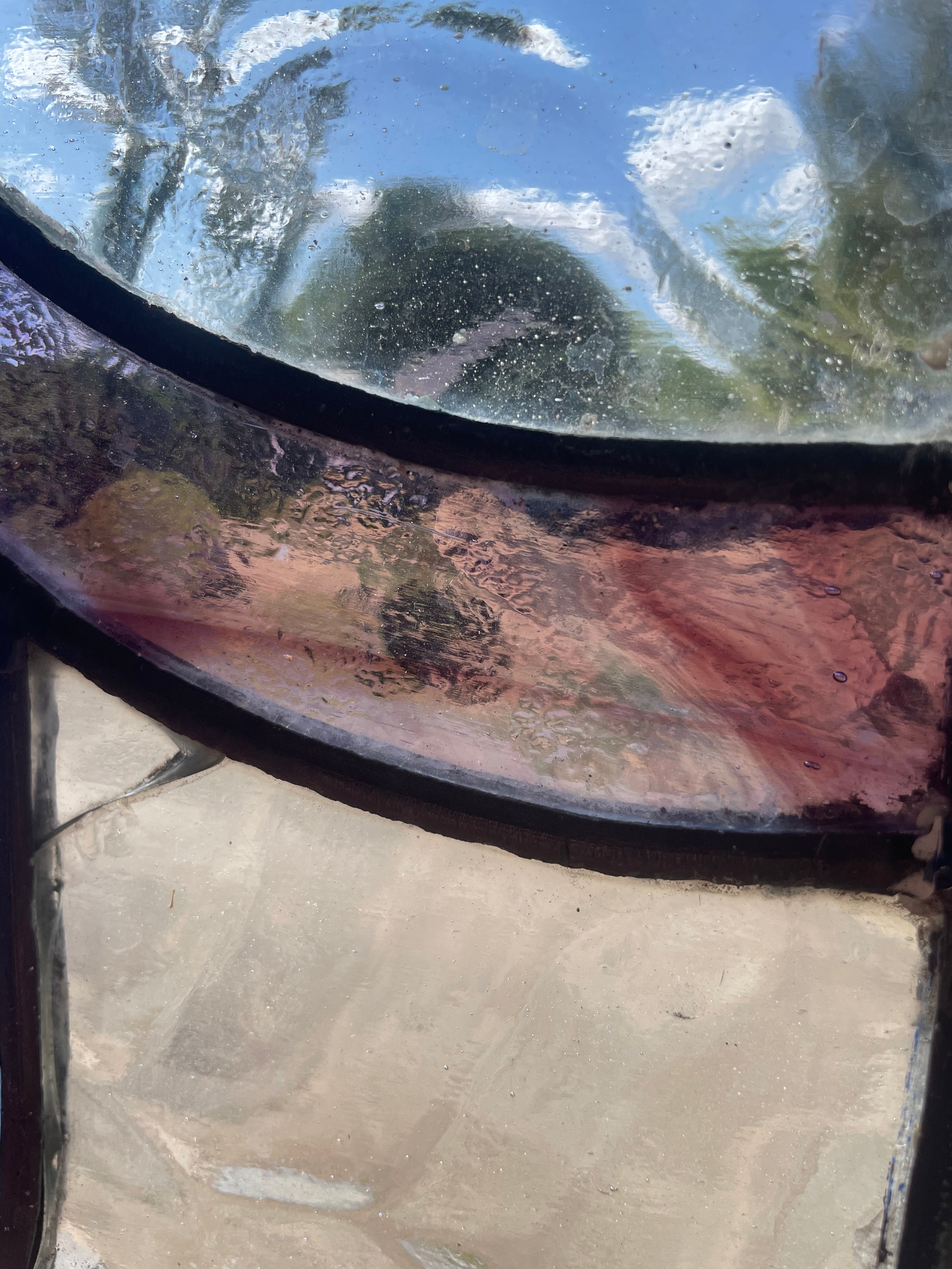 Antique Art Nouveau Stained Glass Panel c.1900
