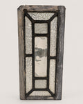 Antique Textured Clear Glass Tile Window c.1900 | H25.5 x W11cm